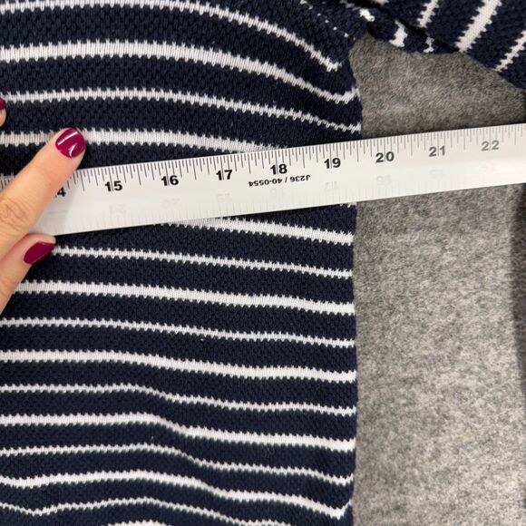 Talbots Sweater Pullover Women PS Petite Black Striped Knit V-Neck Tasseled - Picture 5 of 7